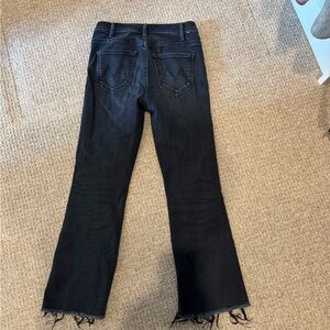 MOTHER Black Hustler Ankle Jeans, wider leg but not too wide, 25 PETITE